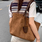 Autumn Winter Retro Suede Large Capacity High-end Shoulder Bag