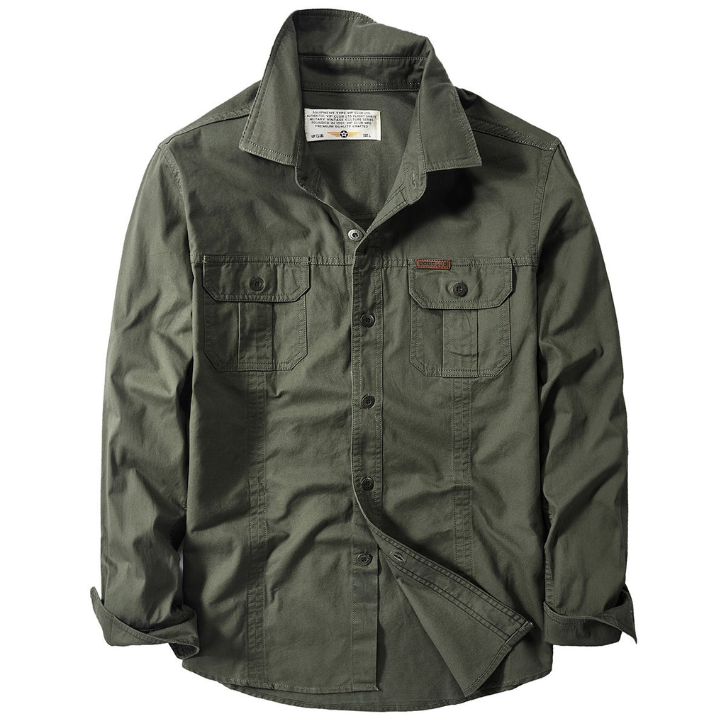 Large Size Loose Overalls Long Sleeve Shirt