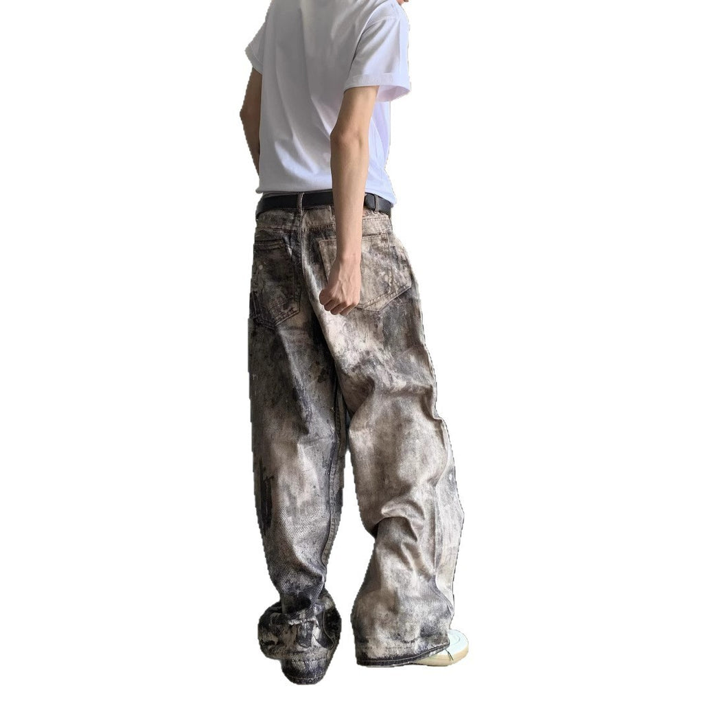 Spring And Summer New 3D Digital Camouflage Printed Denim Trousers For Men