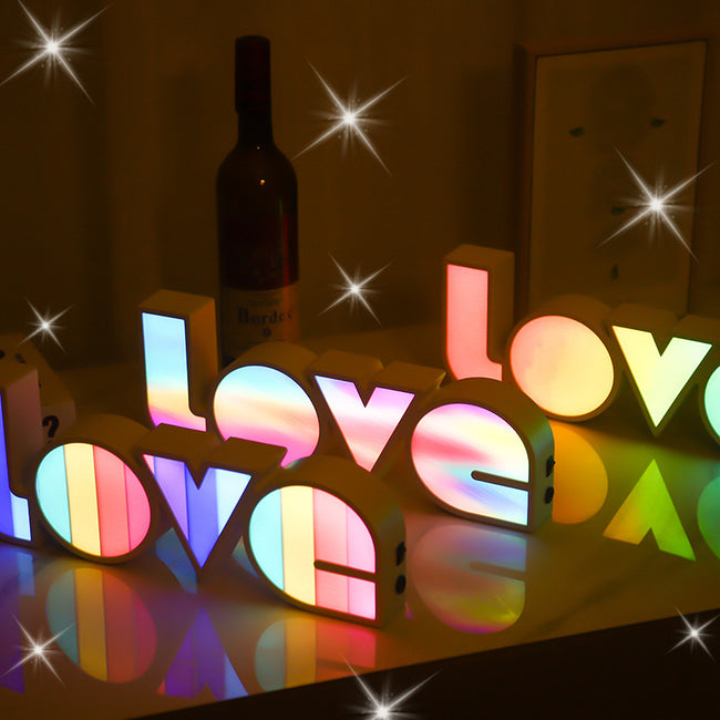 Valentines Day Decor LED LOVE Light Valentines Day Gift For Girlfriend Bithday Wedding Party Decoration Romantic Wedding Decor Main Image