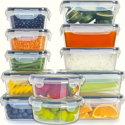 8 Piece Clear Food Storage With Airtight Lids Microwave Safe