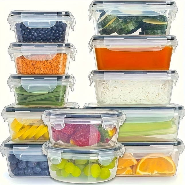 8 Piece Clear Food Storage With Airtight Lids Microwave Safe
