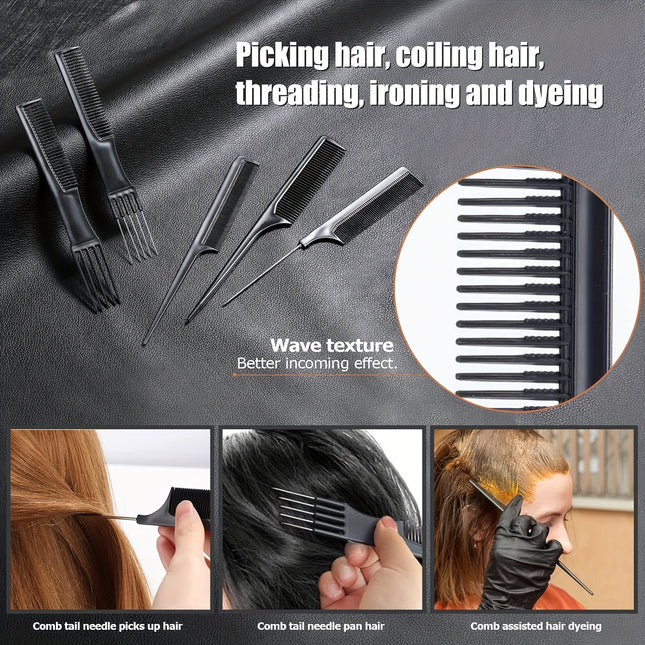 Professional Hair Styling Kit for Women with 10pc Comb Set