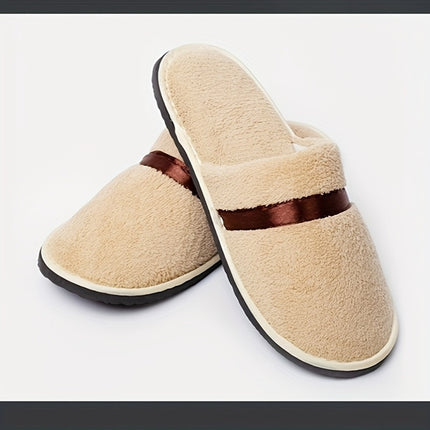 5 Pairs Casual Flannel Slip On Slides For Men Women