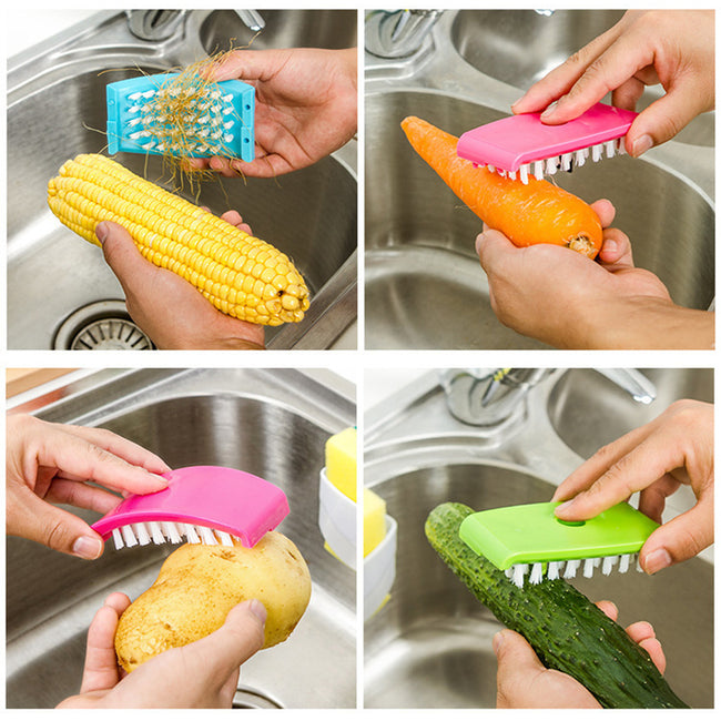 Creative Kitchen Knife And Fork Chopsticks Cleaning Brush With Suction Cup Fruit And Vegetable Cleaning Brush Kitchen Cleaning Brush Main Image