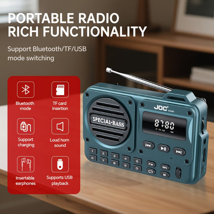 Portable Wireless FM Radio TF Card Playback 8 Speaker Stereo