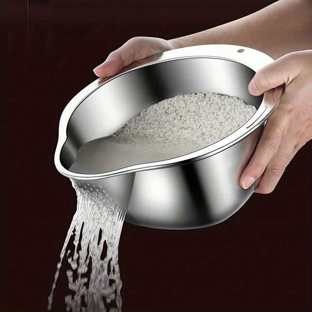 Stainless Steel Kitchen Colander Rice Washing and Draining