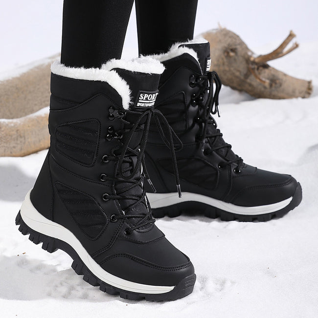 Thickened Long Wool Plus Velvet Warm Snow Boots Main Image