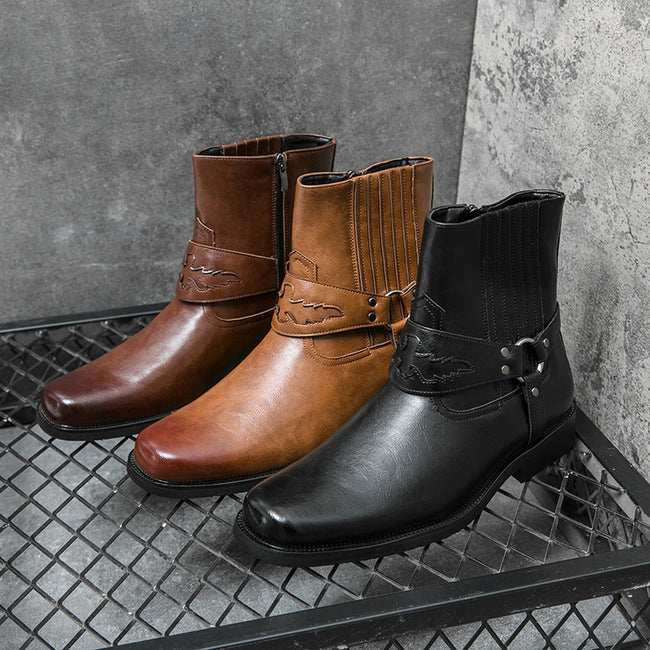 Large Size Western Style Men's Cowboy Boot Main Image