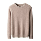 New Round Neck Double-strand Thickened Sweater For Men