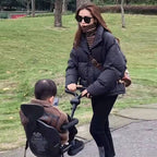 Stand-up Collar Cotton-padded Coat Short Thickened Coat For Women