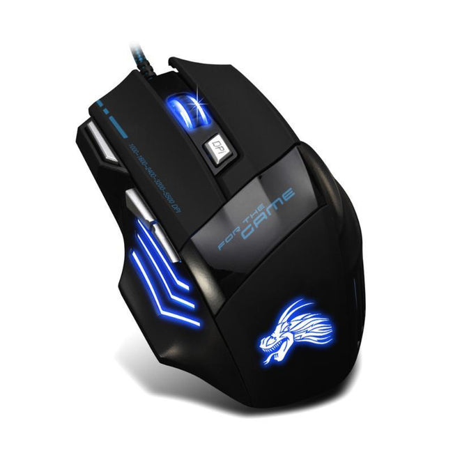 Professional Wired Gaming Mouse 5500DPI Adjustable 7 Buttons Hover Image