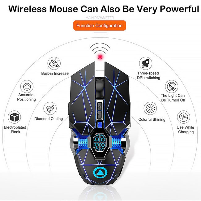 Silver Eagle A7 Silent Silent Rechargeable Wireless Mouse Computer Accessories Main Image