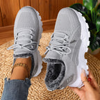 Increased Shallow Mouth Lace-up Lightweight Sneakers