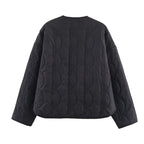 Temperament Women's Bow Quilted Coat