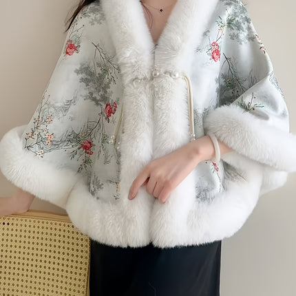 Pure Body Fleece Lined Chinese Style Cardigan For Women
