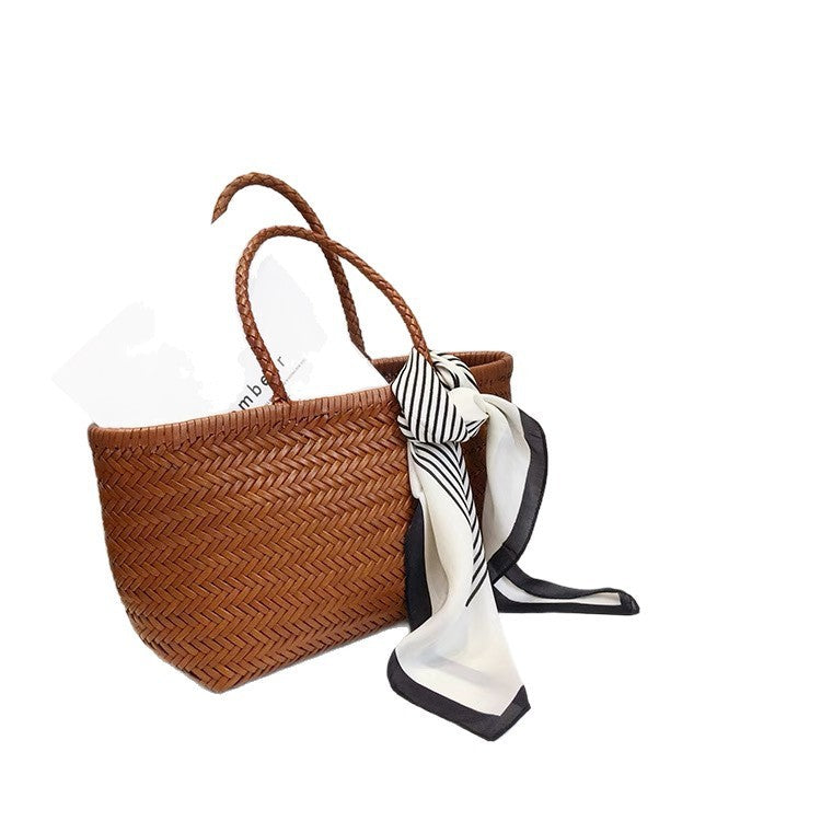 Niche Leather Seaside Vacation Handbag