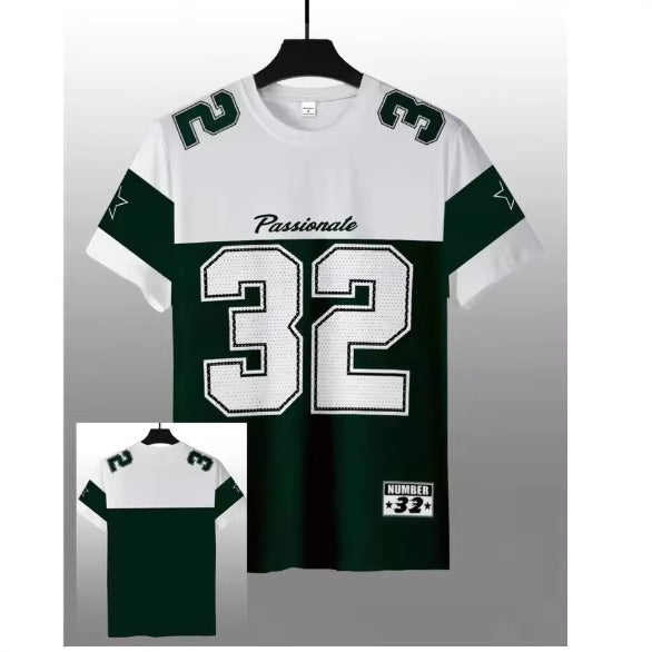 Summer Menswear Casual Digital Printed Round Neck Short Sleeve T-shirt