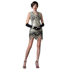 Retro Dress Handmade Beaded Tassel Sexy Performance