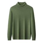 Non-scratchy Thermal Turtleneck Woolen Sweater Men's Thickened Solid Color Minimalist Long Sleeve