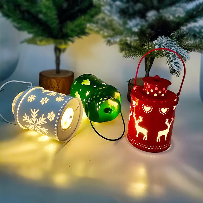 Christmas Candle Lights LED Small Lanterns Wind Lights Electronic Candles Nordic Style Creative Holiday Decoration Decorations Hover Image