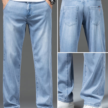 6606T Lyocell Ultra Thin Mens Jeans With Contrast Stitching