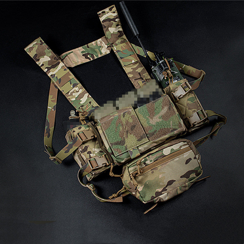 Built-in Quick Pull Sleeve MK4 Tactical Multi-function Expansion Mount Breathable Quick Release Camouflage Chest Hanging Vest