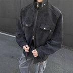 American Loose Detroit Stand Collar Men's Coat