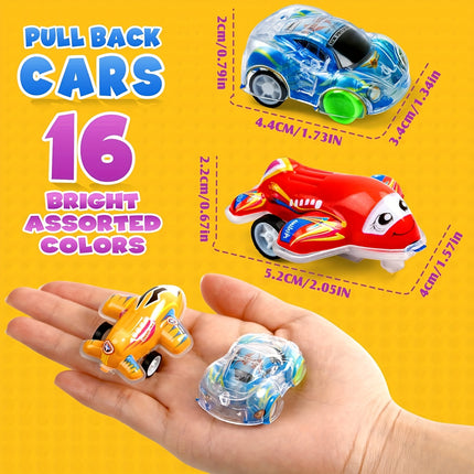 50Pcs Random Color Toy Cars Mini Pull Back Cars For Kids