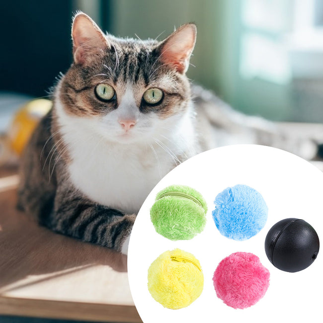 Magic Roller Ball Activation Automatic Ball Dog Cat Interactive Funny Chew Plush Electric Rolling Ball Pet Dog Cat Toy Hover Image