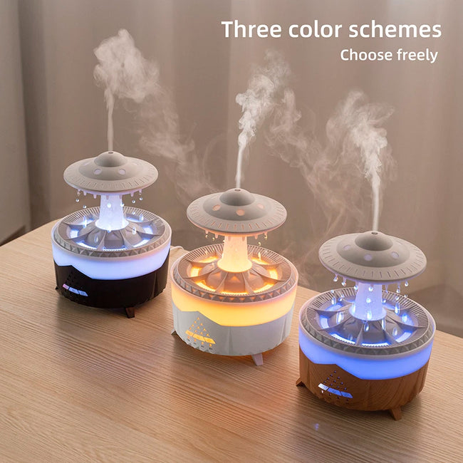 New UFO Raindrop Humidifier Water Drop Air Humidifier USB Aromatherapy Essential Oils Aroma Air Diffuser Household Mist Maker Home Decor Main Image