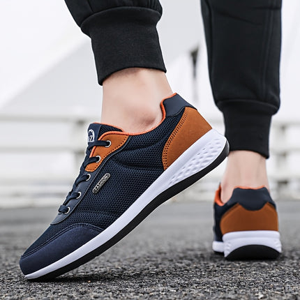 Men Breathable Mesh Sneakers Lace Up Casual Running Shoes