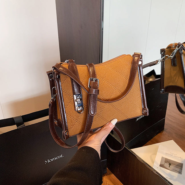 Women's Design Shoulder Messenger Bag High-grade Diamond Plaid Hover Image