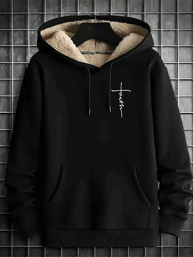 Mens Casual Fleece Lined Hoodie With Skull Bat Print Zip Up