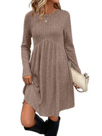 Women's Dress Bohemian Brushed Sunken Stripe