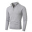Fleece-lined Men's Plus Size Zipper Sweater