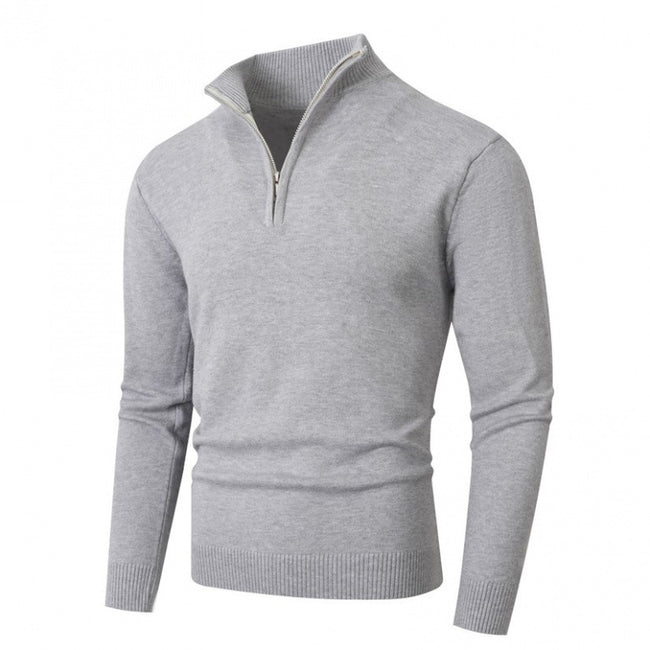 Fleece-lined Men's Plus Size Zipper Sweater Hover Image