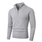 Fleece-lined Men's Plus Size Zipper Sweater