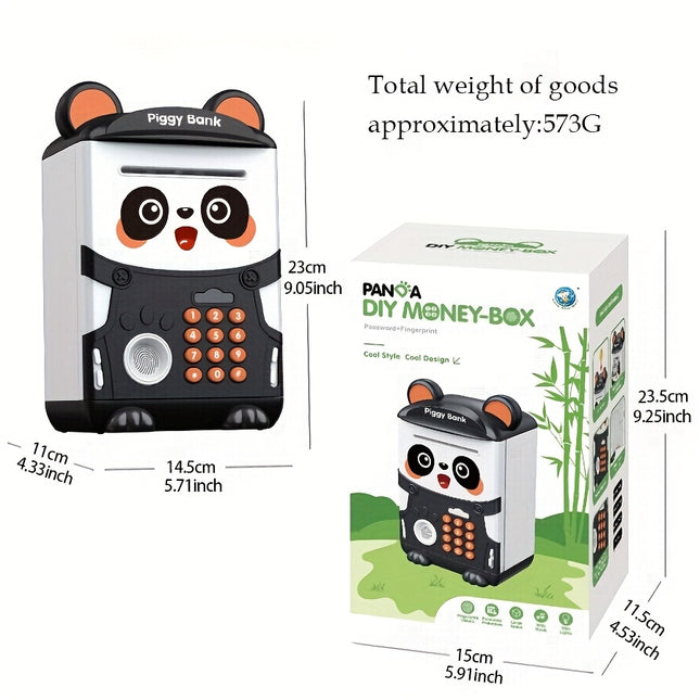 Interactive ATM Style Money Bank With Fingerprint Lock Panda