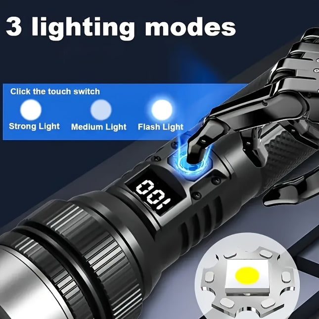LiHangStar 2 Pack LED Rechargeable Flashlights With Display