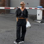 European And American Half-high Collar Double-headed Zipper Sweater