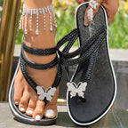 Floral Pattern Flip Flops Comfortable Casual Summer Beach Slippers