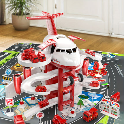 Temi Inertial Car Track Toy Set With Sound And Light
