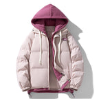 Fake Two-piece Cotton-padded Coat Thickened Hooded Warm Jacket