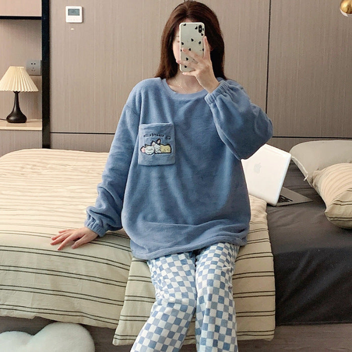 Women's Warm Loungewear Outer Wear Suit