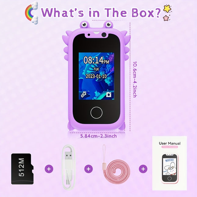 Kids Learning Phone Toy With Dual Cameras Educational Games