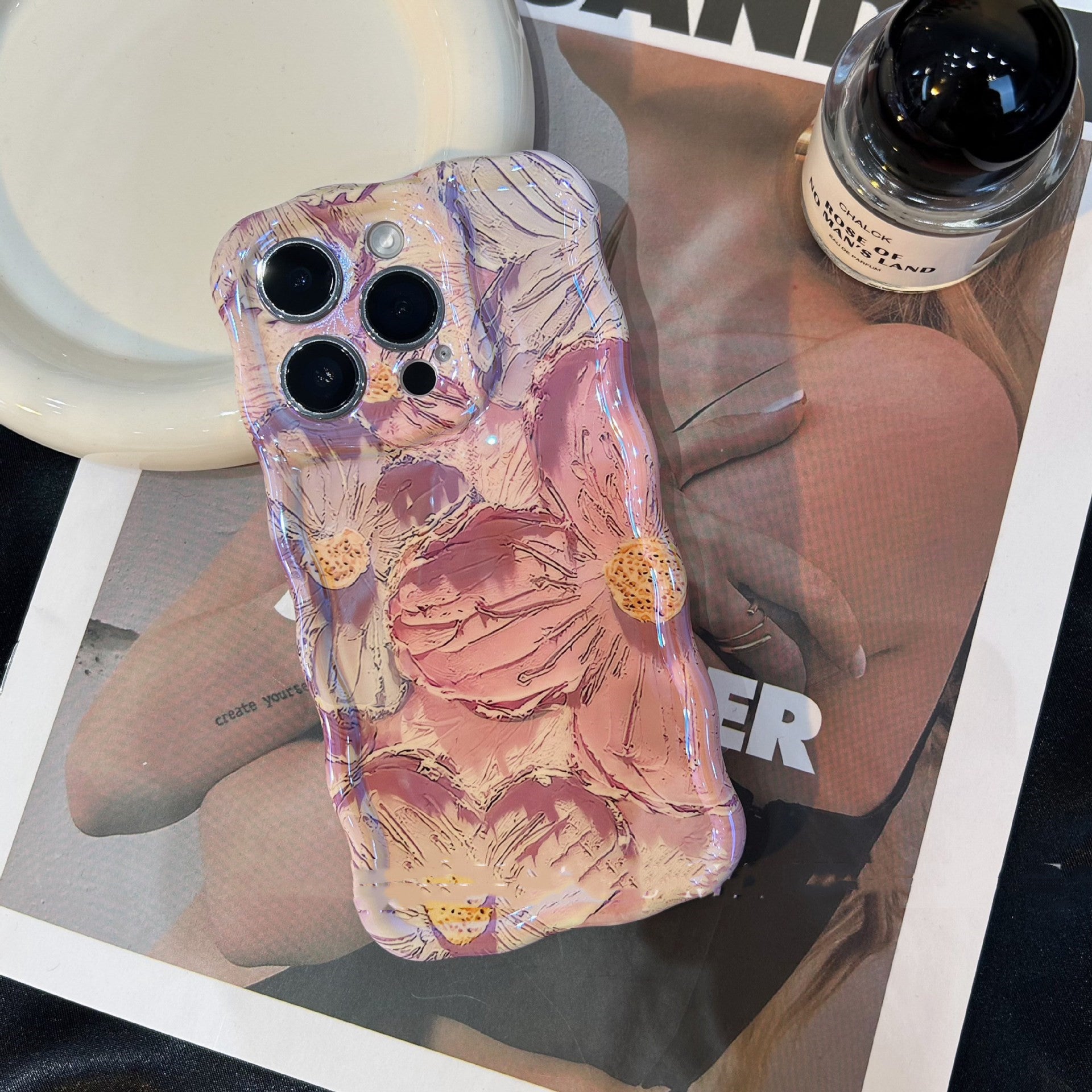 Retro Oil Painting Phone Case Blu-ray Flowers Shockproof Case For Iphone 13 12 13pro 14pro 13 Pro Max Silicone Phone Cover