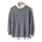 New Round Neck Double-strand Thickened Sweater For Men