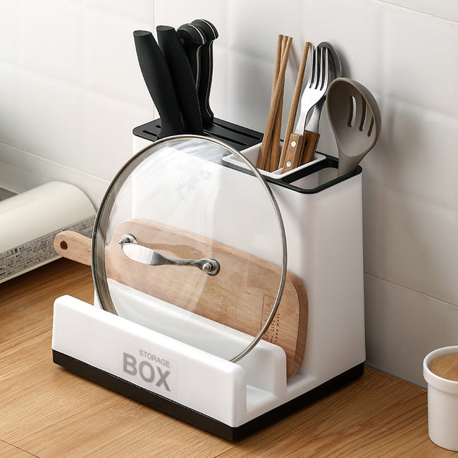 Tableware Storage Holders Kitchen Knife Plastic Storages Racks For Kitchen Convenience Cabinet Kitchen Gadgets Main Image