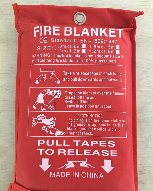 Fire Blanket Fiberglass Fire Flame Retardant Emergency Survival Fire Shelter Safety Cover Fire Emergency Blanket Hover Image